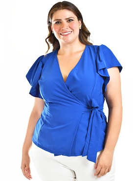 Blusa Roman Fashion manga corta para mujer