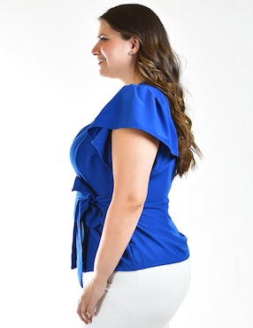 Blusa Roman Fashion manga corta para mujer