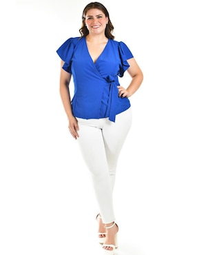 Blusa Roman Fashion manga corta para mujer