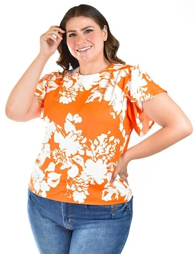 Blusa Roman Fashion manga corta para mujer