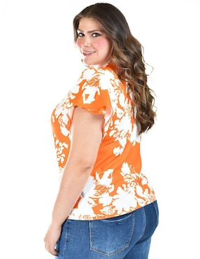 Blusa Roman Fashion manga corta para mujer