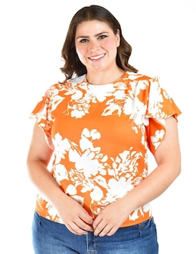 Blusa Roman Fashion manga corta para mujer