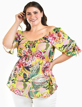 Blusa Roman Fashion manga 3/4 para mujer
