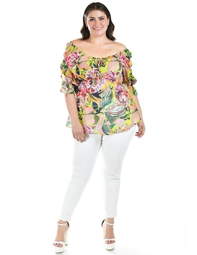 Blusa Roman Fashion manga 3/4 para mujer