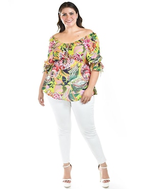 Blusa Roman Fashion manga 3/4 para mujer