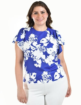 Blusa Roman Fashion manga corta para mujer