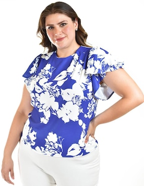Blusa Roman Fashion manga corta para mujer