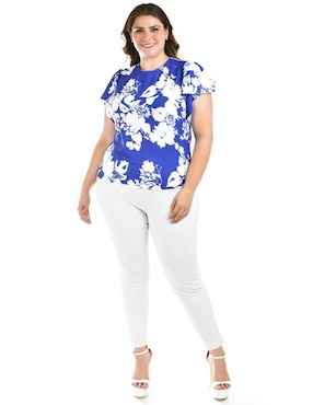 Blusa Roman Fashion manga corta para mujer