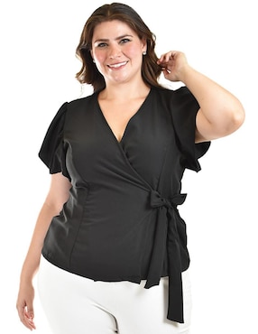 Blusa Roman Fashion manga corta para mujer