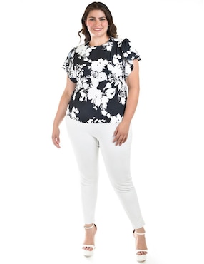 Blusa Roman Fashion manga corta para mujer