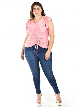 Blusa Roman Fashion manga corta para mujer