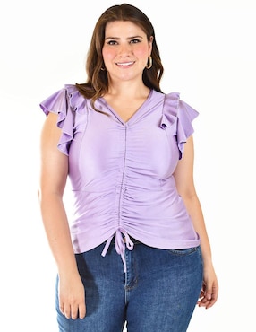 Blusa Roman Fashion manga corta para mujer