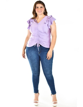 Blusa Roman Fashion manga corta para mujer