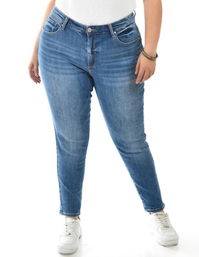 Jeans Skinny Roman Fashion Corte Cintura Para Mujer