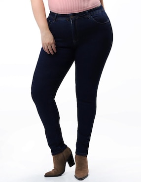 Jeans Skinny Roman Fashion Corte Media Cintura Para Mujer