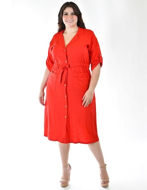 Vestido midi casual Roman Fashion para mujer