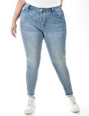 Jeans Skinny Roman Fashion Corte Cintura Para Mujer