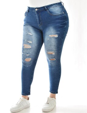 Jeans skinny Roman Fashion corte cintura para mujer