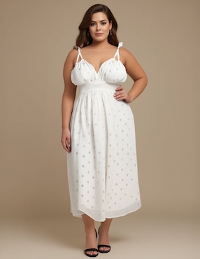 Vestido largo casual Map para mujer