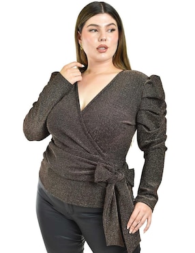 Blusa Roman Fashion manga larga para mujer