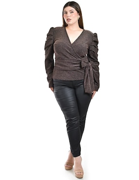 Blusa Roman Fashion manga larga para mujer