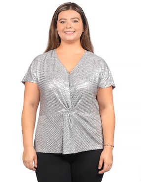 Blusa Cariló Manga Corta Para Mujer