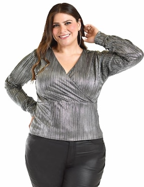 Blusa Roman Fashion manga larga para mujer