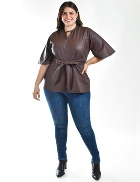 Blusa Roman Fashion manga al codo para mujer