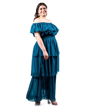 Vestido largo de fiesta Roman Fashion escote bardot