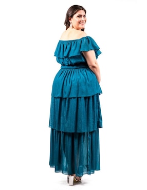 Vestido largo de fiesta Roman Fashion escote bardot