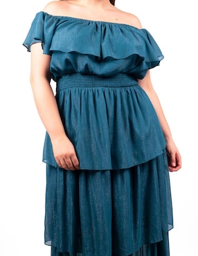 Vestido largo de fiesta Roman Fashion escote bardot