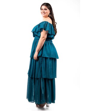 Vestido largo de fiesta Roman Fashion escote bardot
