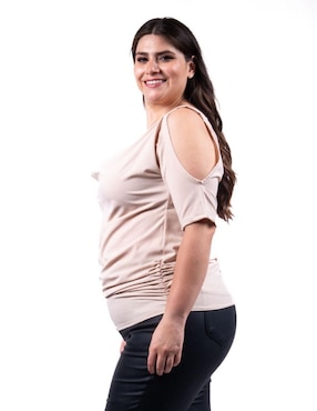 Blusa Roman Fashion manga al codo para mujer