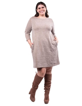 Vestido arriba de la rodilla casual Roman Fashion para mujer