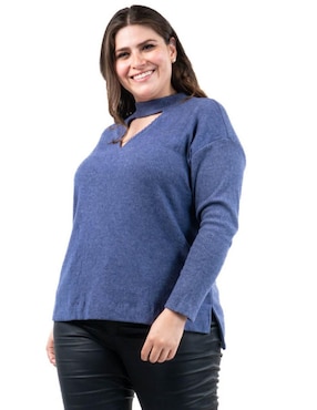Suéter Roman Fashion cuello redondo para mujer