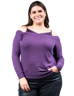 Blusa Roman Fashion manga larga para mujer
