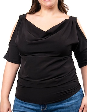 Blusa Roman Fashion manga corta para mujer