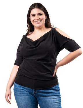 Blusa Roman Fashion manga corta para mujer