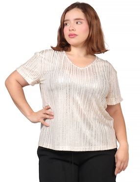 Blusa Cariló Manga Corta Para Mujer