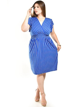 Vestido a la rodilla casual Roman Fashion para mujer