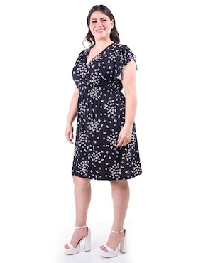 Vestido arriba rodilla casual Roman Fashion para mujer