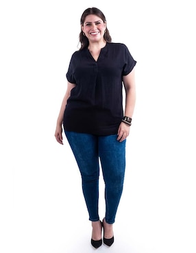 Blusa Roman Fashion manga corta para mujer