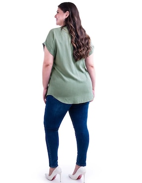 Blusa Roman Fashion manga corta para mujer