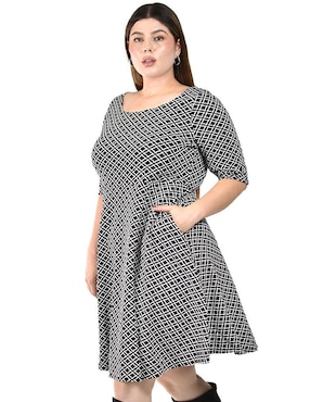 Vestido a la rodilla casual Roman Fashion para mujer