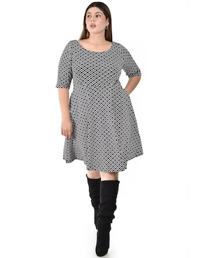 Vestido a la rodilla casual Roman Fashion para mujer