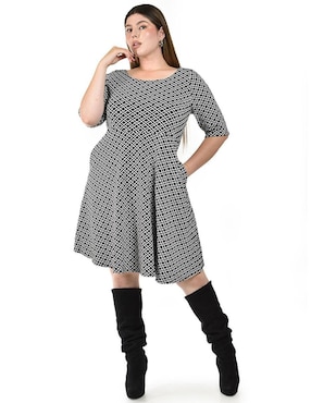 Vestido a la rodilla casual Roman Fashion para mujer
