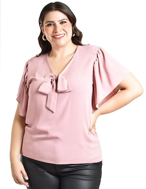 Blusa Roman Fashion manga corta para mujer