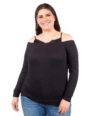 Blusa Roman Fashion Manga Larga Para Mujer