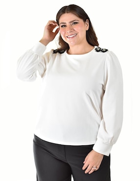Blusa Roman Fashion manga larga para mujer
