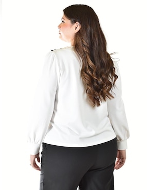 Blusa Roman Fashion manga larga para mujer